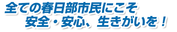 春日部市議会議員 小久保博史の考え